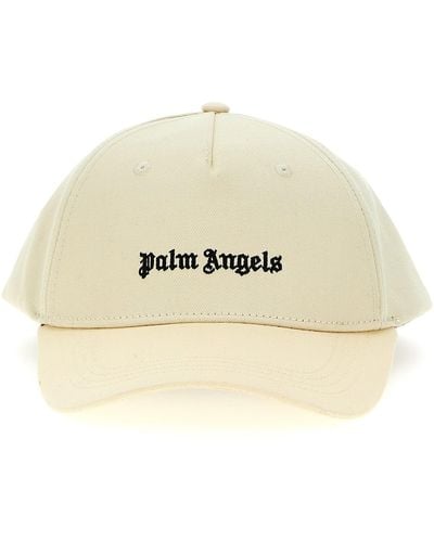 Palm Angels Classic Logo Hats - Natural