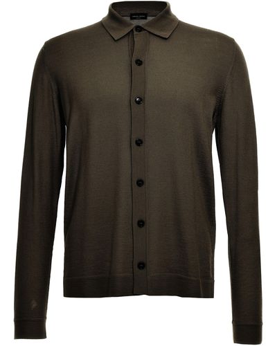 Roberto Collina Knitted Shirt Shirt, Blouse - Green