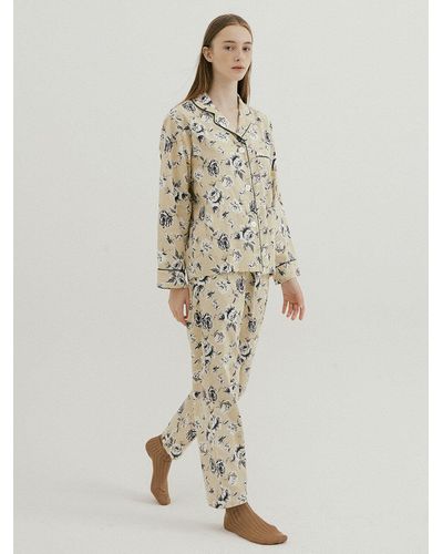JO'S LOUNGE (w) Rose Pyjama Set_ - Natural