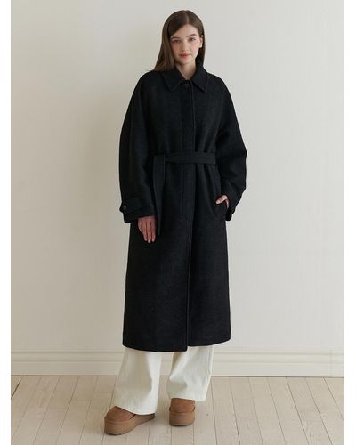 RE_L Wintry Boucle Coat - Black