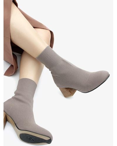 CESTI Knit Socks Ankle Boots - Multicolour