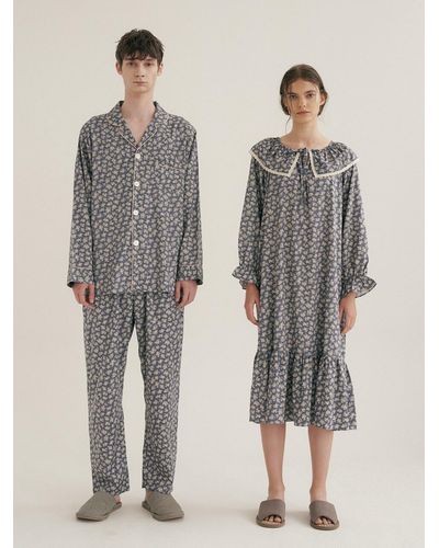 JO'S LOUNGE Couple Helsinki Pyjama Set + Dress - Grey