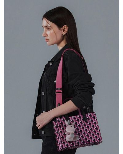 Rosa K. Trapeze Monogram Mini Tote Sling bag, Luxury, Bags