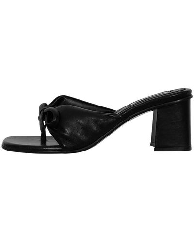 Reike Nen Puffy Ribbon Sandals - Black