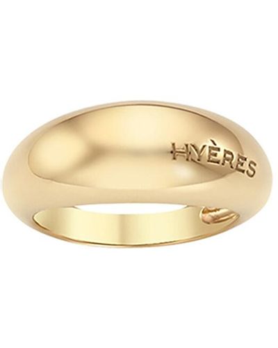 HYÈRES LOR Champagne Moon Silver Chunky Ring - Yellow