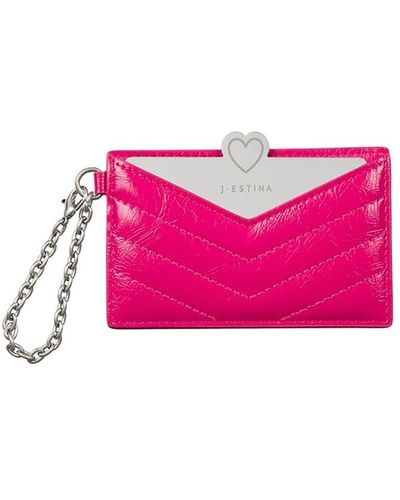 J.ESTINA Mignon Card Wallet in Pink | Lyst