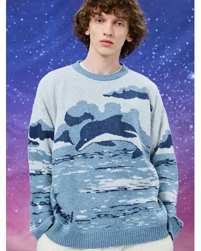 Blue WAIKEI Sweaters and knitwear for Men | Lyst