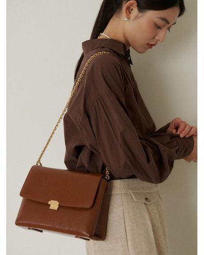 DEMERIEL [exclusive]clip Shoulder Bag Medium - Brown
