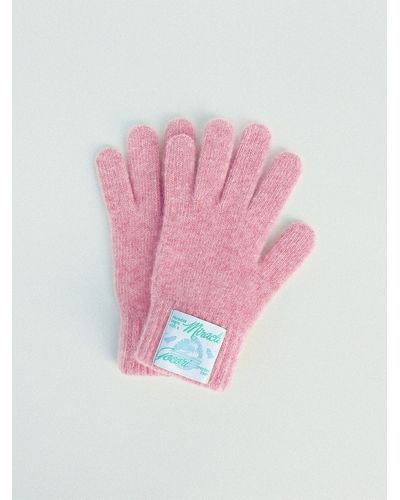 GOCORI Short Knit Gloves - Pink