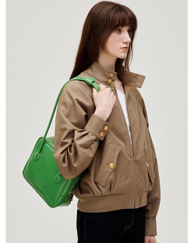 Marge Sherwood Leather Hobo Bag - Green Hobos, Handbags - WMSHE20166