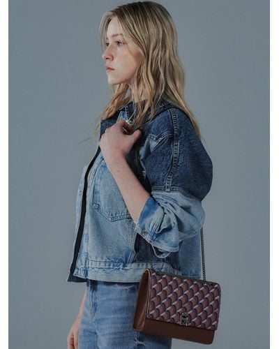 ROSA.K Jeans Monogram Sling Bag Sm in Blue