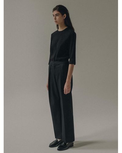 Black NOTHING WRITTEN Pants, Slacks and Chinos for Women | Lyst