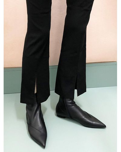 IGINOA Pt Flat Slim Ankle Boots 1 M-ig-190994 - Black