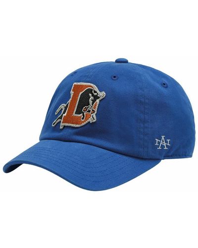 Durham Bulls Hat: Ivory/Royal Strapback Dad Hat | Milb