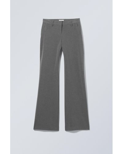 Weekday Kate Flared Suiting Trousers - Grey