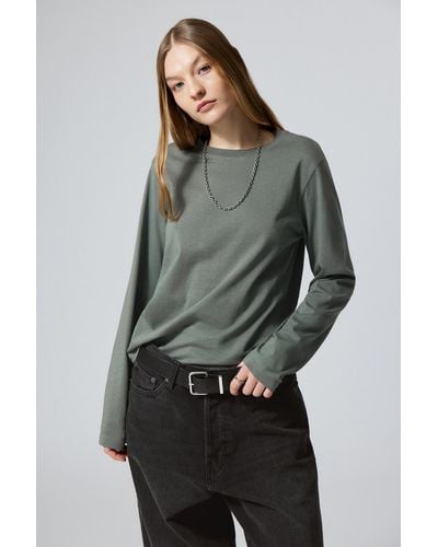 Weekday Essence Standard Long Sleeve - Green
