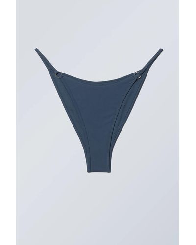 Weekday Brazilian Tanga Bikini Bottoms - Blue