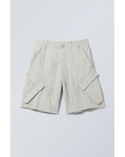 Weekday Tilted Relaxed Cargo Shorts - Blue