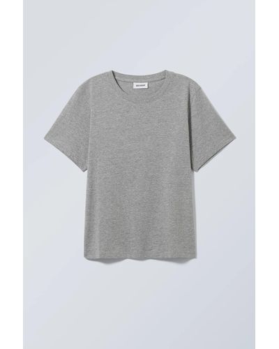 Weekday Essence Standard T-shirt - Grey
