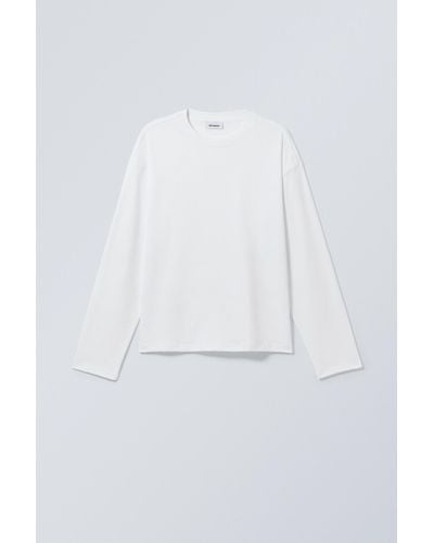 Weekday Great Boxy Long Sleeve T-shirt - White