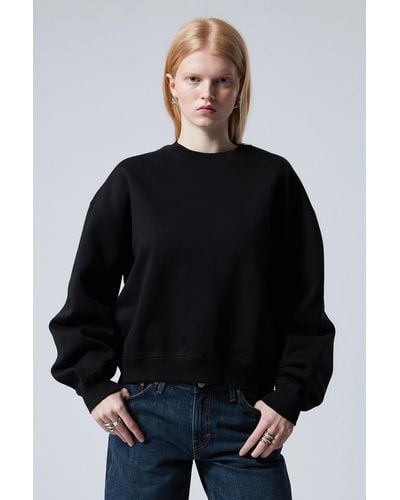 Weekday Essence Standard Sweatshirt - Black