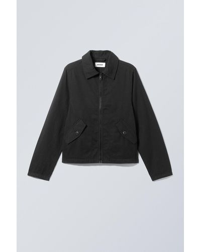 Weekday Regular Linen Blend Jacket - Black