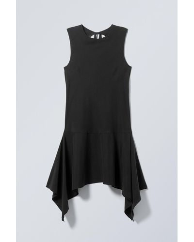 Weekday Open Back Mini Dress - Black