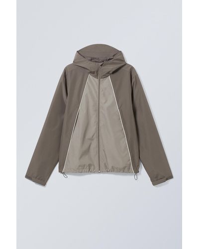 Weekday Relaxed Blocking Shell Jacket - Brown