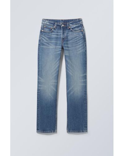 Weekday Jeans Pin Mit Geradem Bein - Blau