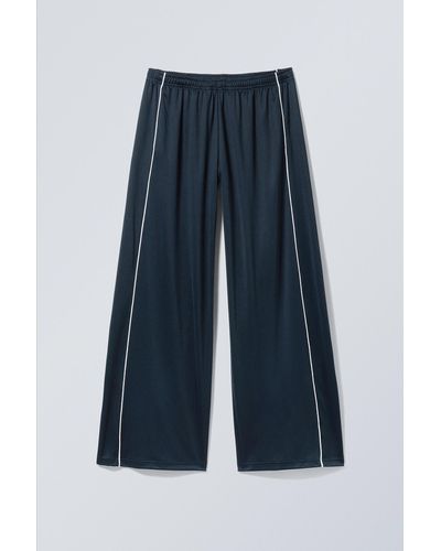 Weekday Oversized Sports Track Trousers - Blue