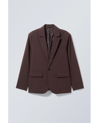 Weekday Olle Suit Jacket - Brown