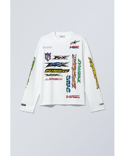 Weekday Great Boxy Graphic Long Sleeve T-shirt - Multicolour