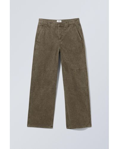 Weekday Micha Loose Workwear Trousers - Multicolour