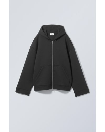 Weekday Scuba Zip Hoodie - Black