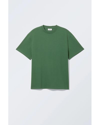 Weekday Great Heavyweight T-shirt - Green