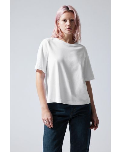 Weekday Perfect Boxy T-shirt - White