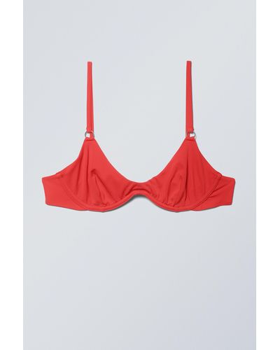 Weekday Wire Bikini Top - Red