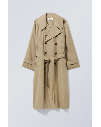 Weekday Filiip Oversized Trench Coat - Natural