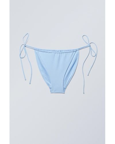 Weekday Strappy Tie Bikini Bottoms - Blue