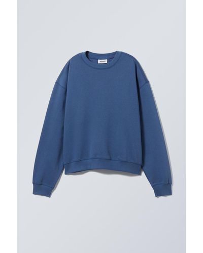 Weekday Sweatshirt Standard Essence - Blau