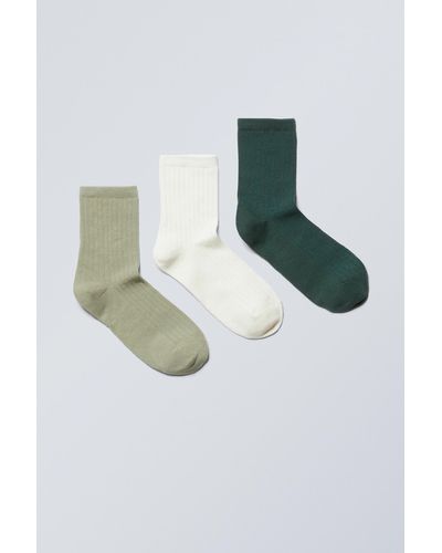 Weekday 3-pack Bella Short Sock - Multicolour