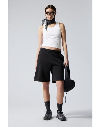 Weekday Loose Fit Terry Sweat-shorts - Black