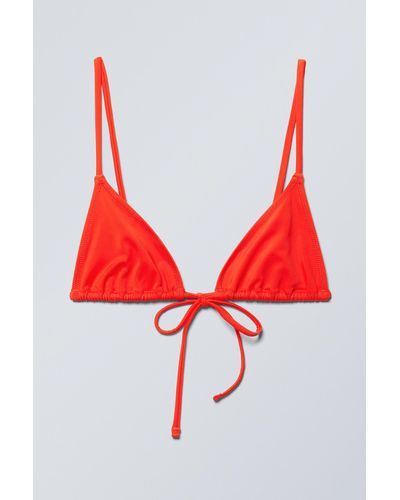 Weekday Triangle Bikini Top - Red