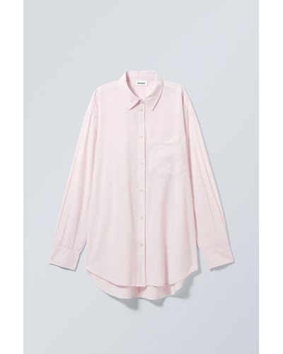 Weekday Jody Oversized Shirt - Pink