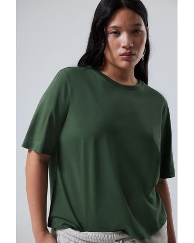 Weekday Perfect Boxy T-shirt - Green