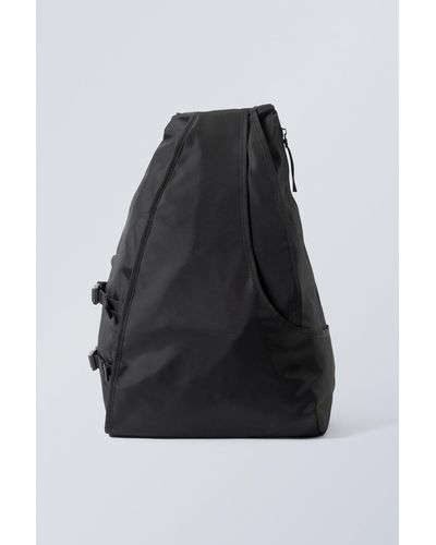 Weekday Large Nylon Crossbody Backpack - Black