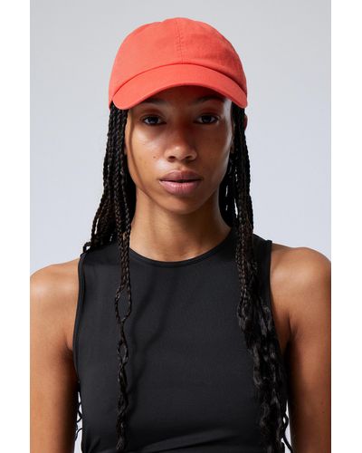 Weekday Essential Washed Cap - Red