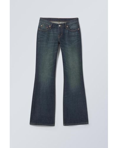 Weekday Low Slim Bootcut Jeans Nova - Blau