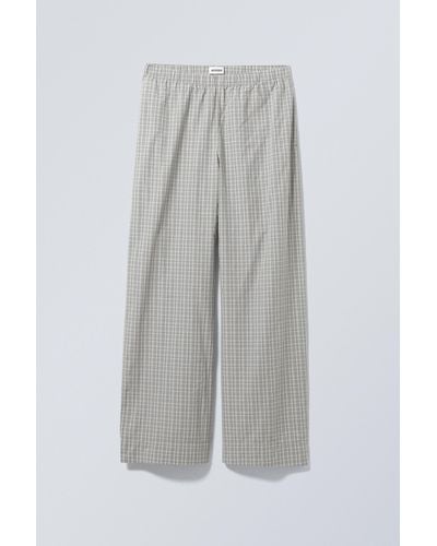 Weekday Relaxed Cotton Pj-trousers - Grey