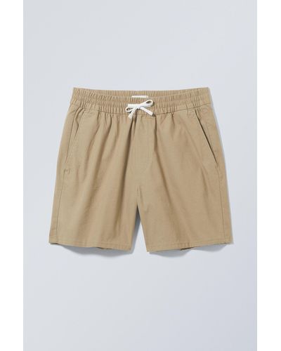 Weekday Olsen Regular Shorts - Natural